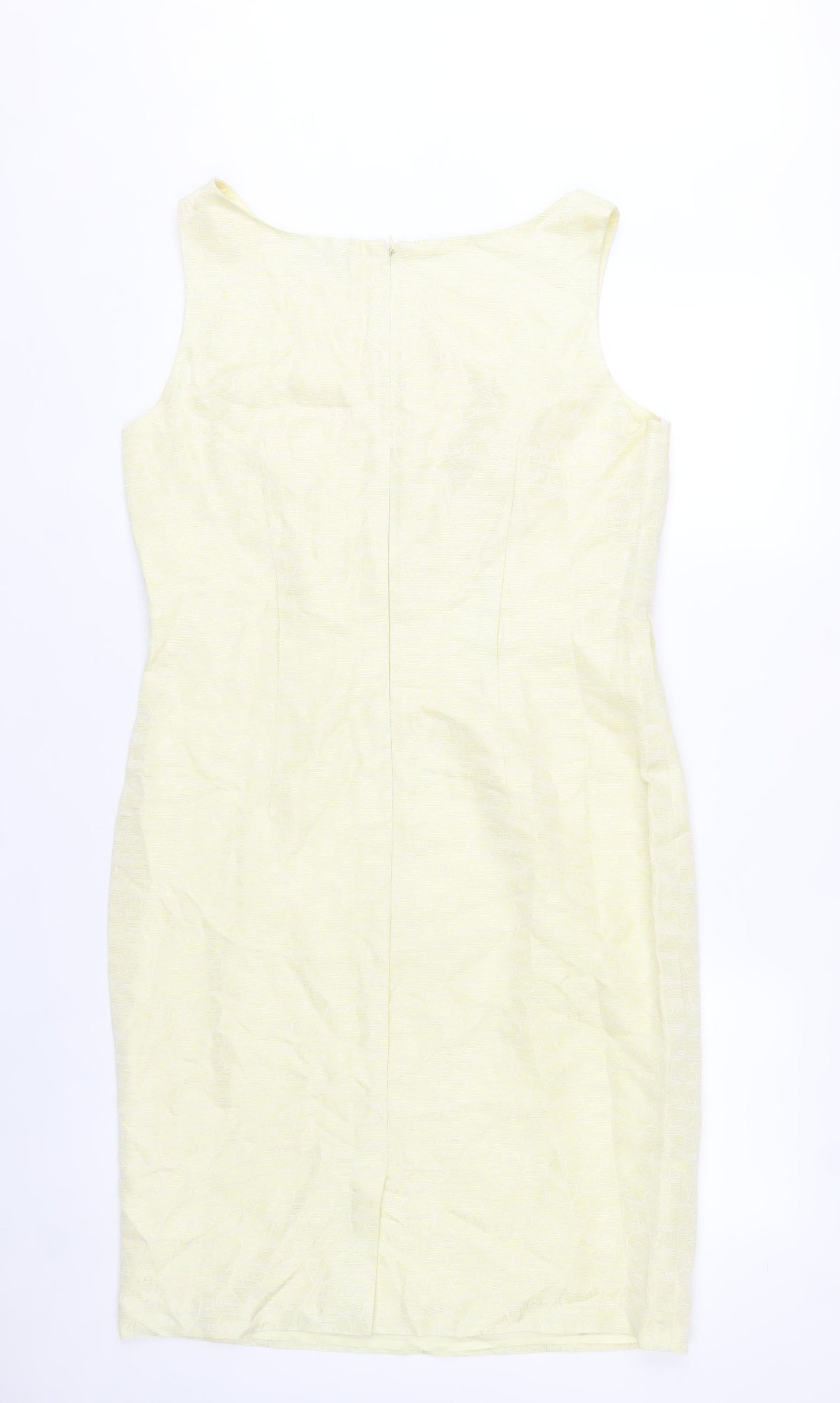 Vera Mont Women’s Yellow Sleeveless Sheath Dress Size 16