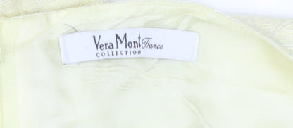 Vera Mont Women’s Yellow Sleeveless Sheath Dress Size 16