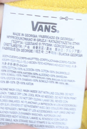 Vans Men’s Yellow Small Slim Fit Graphic Logo T-Shirt