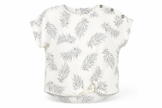 Dorothy Perkins Womens Ivory Blouse Size 12 Button Detail Leaf Print