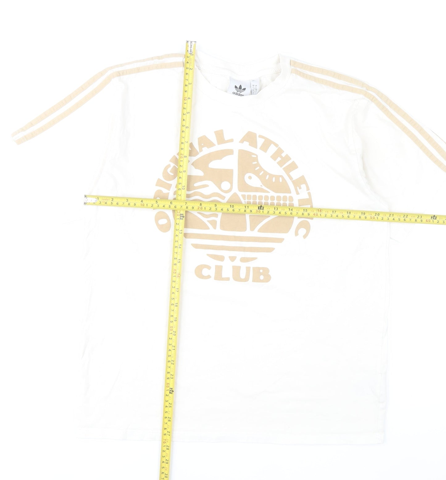 Adidas Men's White Graphic Logo T-Shirt Size L Sports Cotton