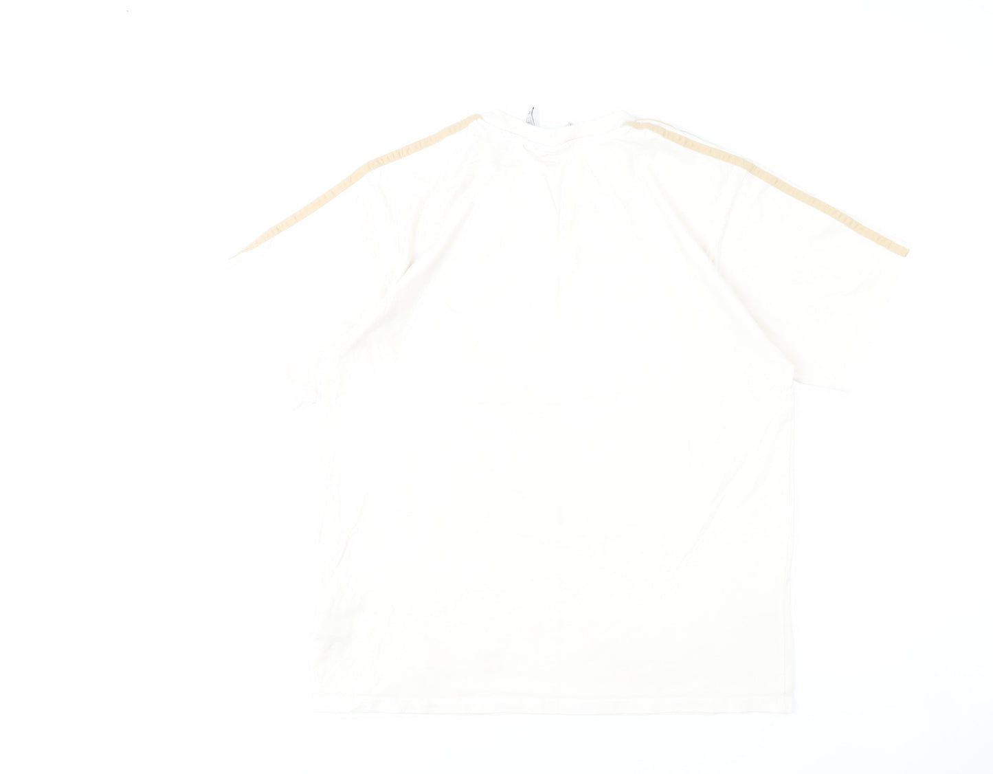 Adidas Men's White Graphic Logo T-Shirt Size L Sports Cotton