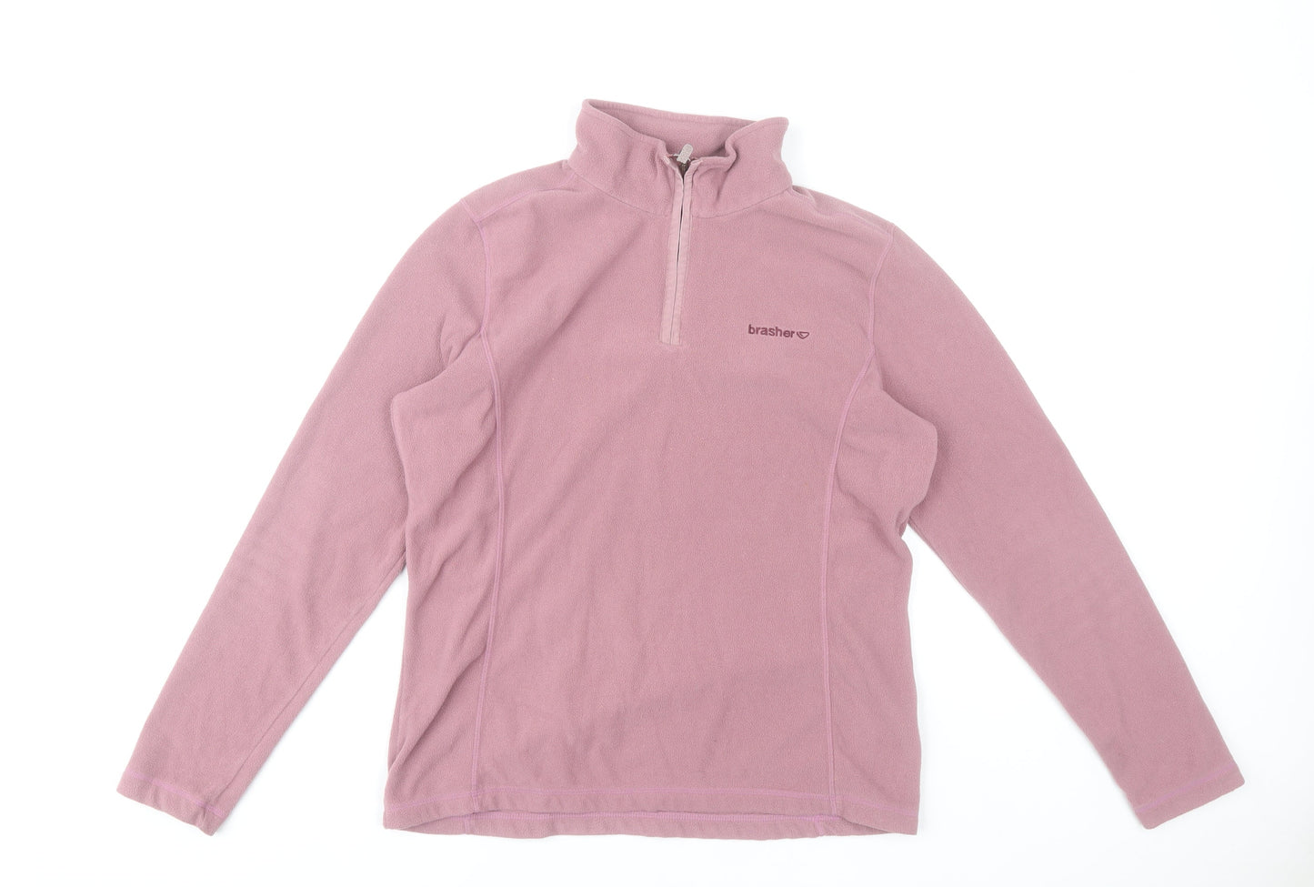 Brasher Women Pink Fleece Sweatshirt UK 12 Outdoor Hiking Pullover