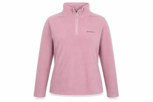 Brasher Women Pink Fleece Sweatshirt UK 12 Outdoor Hiking Pullover