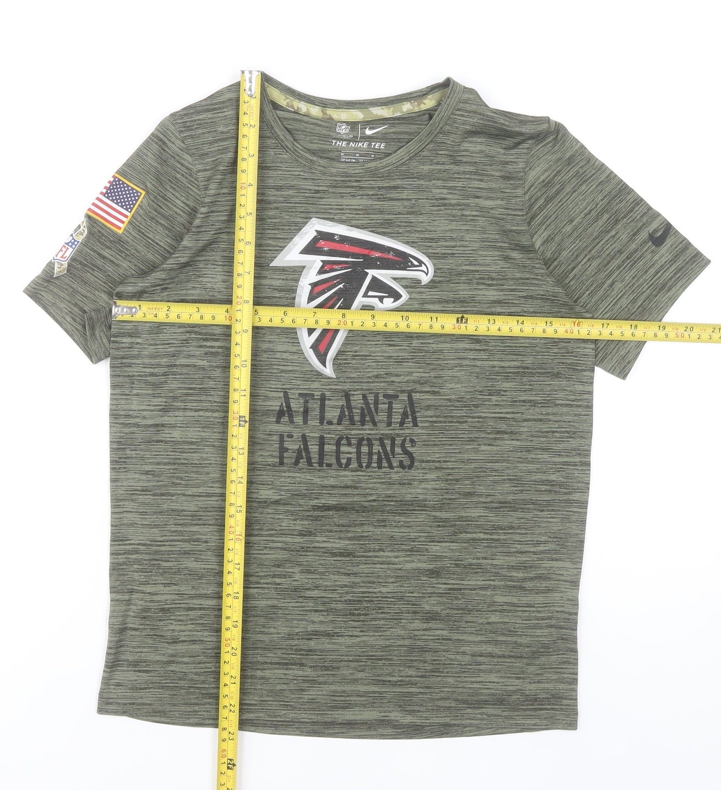 Nike Boys Green Atlanta Falcons NFL Short Sleeve Dri-Fit T-Shirt 10-12Y