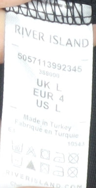 River Island Men’s Black L Graphic Print Cotton T-Shirt