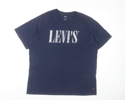 Levi's Men's Blue XL Relaxed Fit Logo Graphic T-Shirt