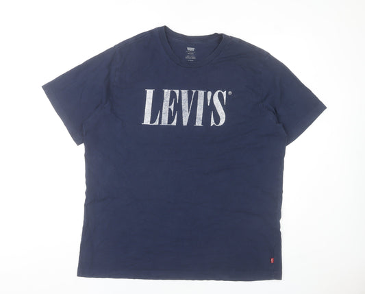 Levi's Men's Blue XL Relaxed Fit Logo Graphic T-Shirt
