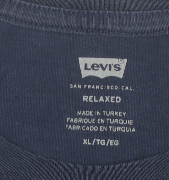 Levi's Men's Blue XL Relaxed Fit Logo Graphic T-Shirt