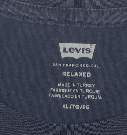 Levi's Men's Blue XL Relaxed Fit Logo Graphic T-Shirt