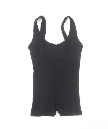 ASOS DESIGN Women Black One Size Stretch Knit Playsuit