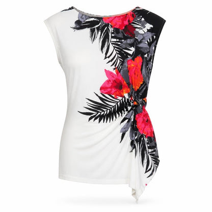 Front view of Wallis Women’s Multicoloured Floral Tunic Blouse, size UK 10