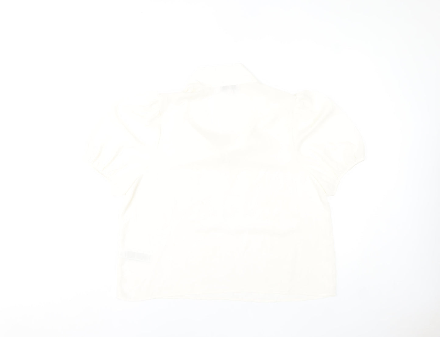 Marks and Spencer Women’s Ivory Blouse Size 18 Puff Sleeve Tie Neck