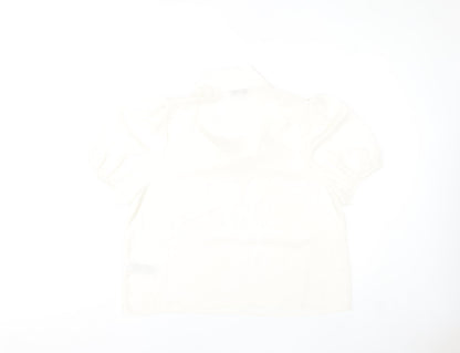 Marks and Spencer Women’s Ivory Blouse Size 18 Puff Sleeve Tie Neck