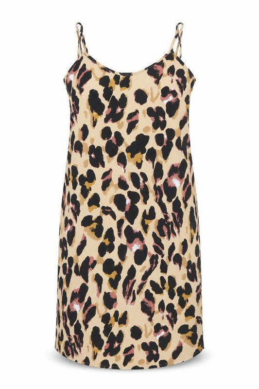 Boohoo Women’s Multicoloured Leopard Print Slip Dress Size 6