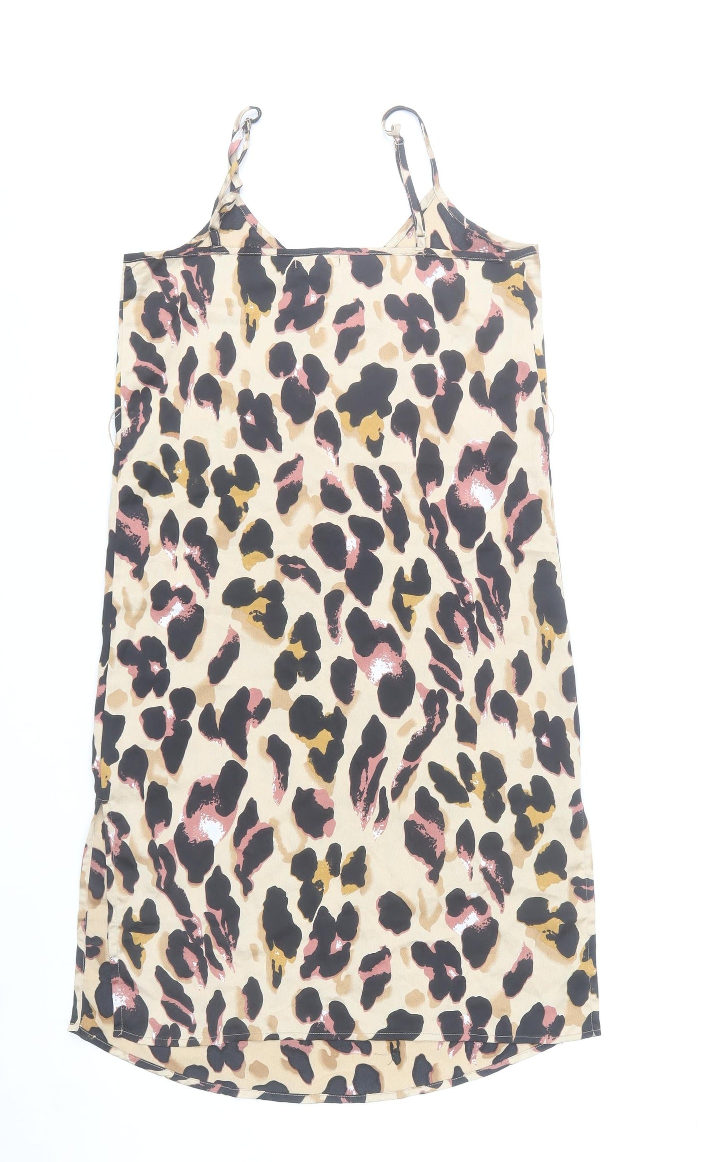 Boohoo Women’s Multicoloured Leopard Print Slip Dress Size 6