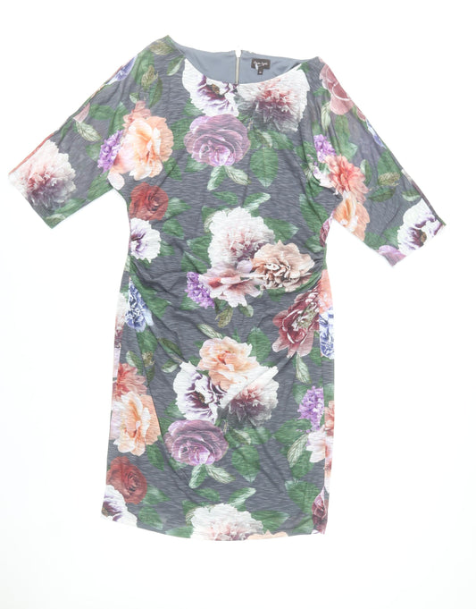 Phase Eight Womens Multicoloured Floral Sheath Dress Size 16