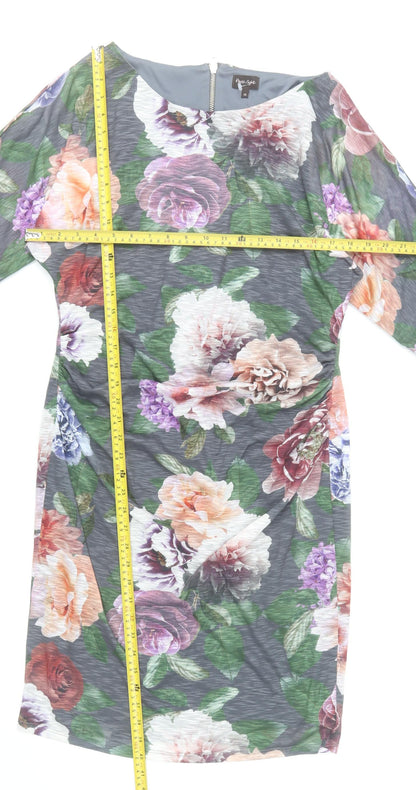 Phase Eight Womens Multicoloured Floral Sheath Dress Size 16