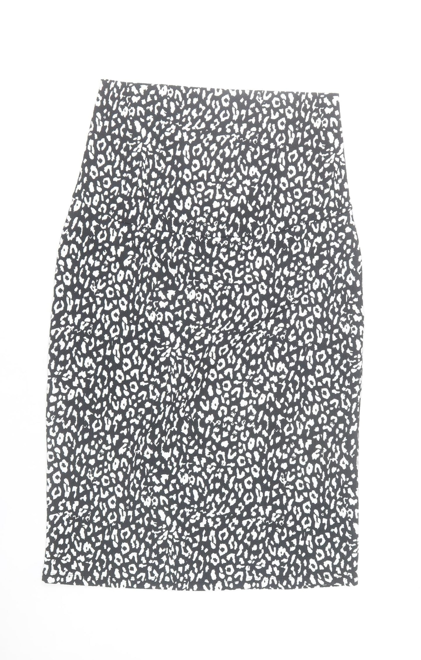 Mamalicious Women’s Black Animal Print Pencil Skirt L Maternity