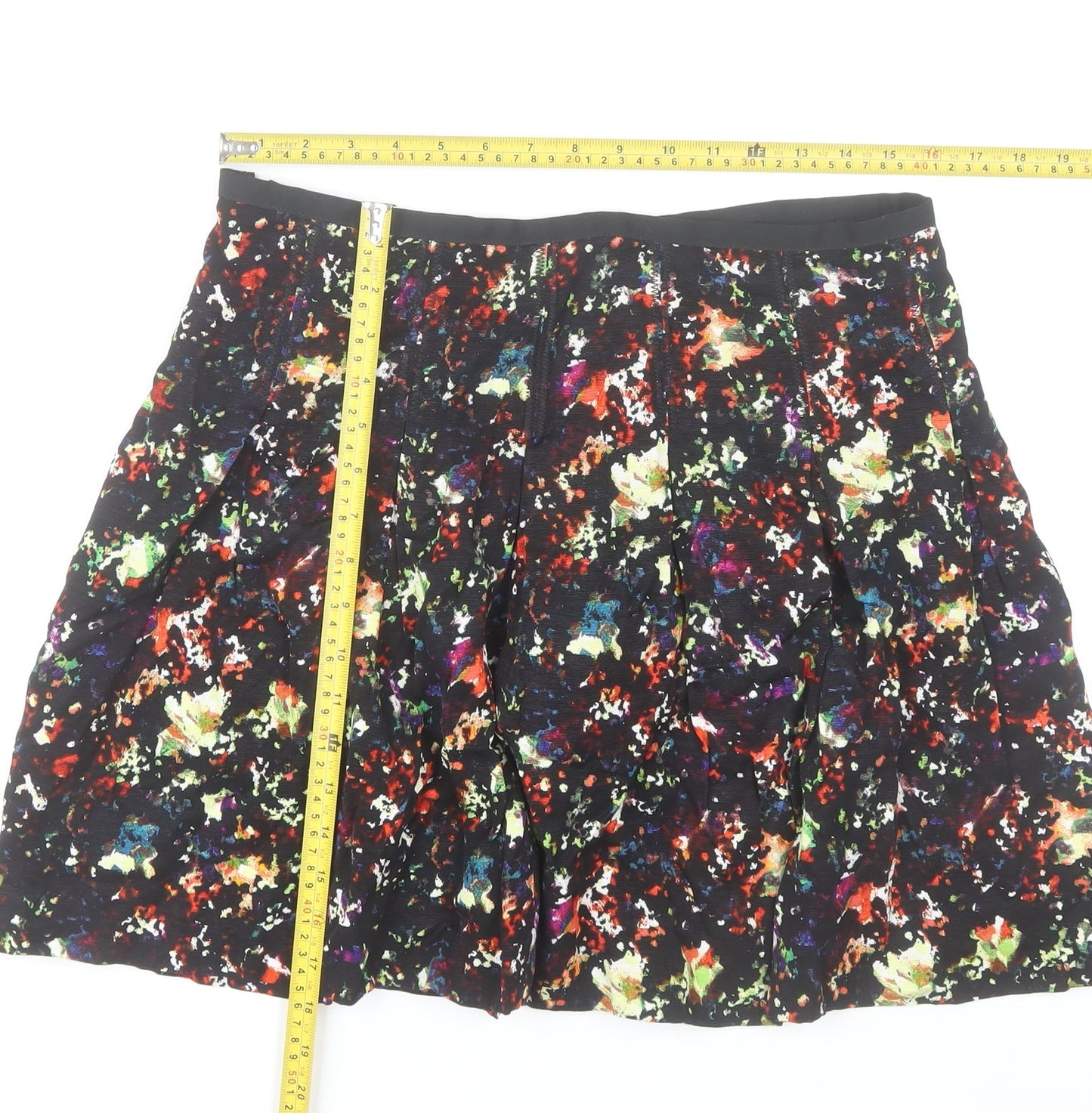 GAP Women’s Multicoloured Floral Pleated Knee Length Skirt Size 10