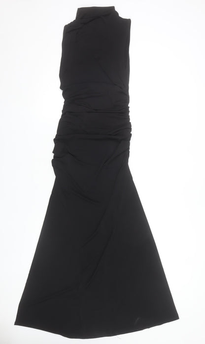 Bershka Women’s Black Size 8 Mermaid Long Party Dress Sleeveless