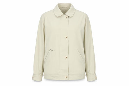 Finesse Women's Beige Size 14 Classic Mid-Length Jacket