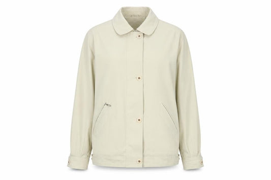 Finesse Women's Beige Size 14 Classic Mid-Length Jacket