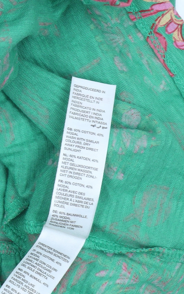 Fat Face Women’s Green Floral Shift Dress UK 18 Sleeveless Knee Length