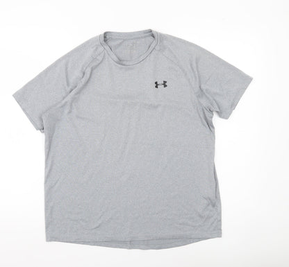 Under Armour Mens Grey M T-Shirt Lightweight Gym Training Top