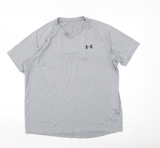 Under Armour Mens Grey M T-Shirt Lightweight Gym Training Top