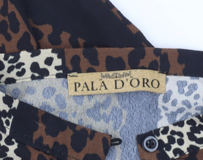 Pala D’oro Women’s Multicoloured Animal Print Tunic Blouse S