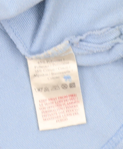 Umbro Men Blue Size L Polo Shirt Short Sleeve Cotton Blend