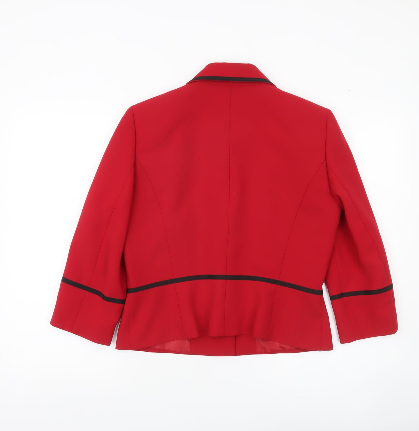 Tahari Women Red Size 12 Suit Jacket Notch Lapel Four-Button