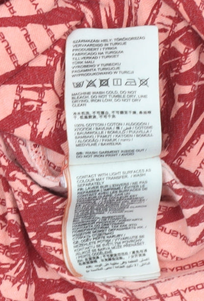 Superdry Men’s Pink Graphic Print T-Shirt Size M Vintage Style