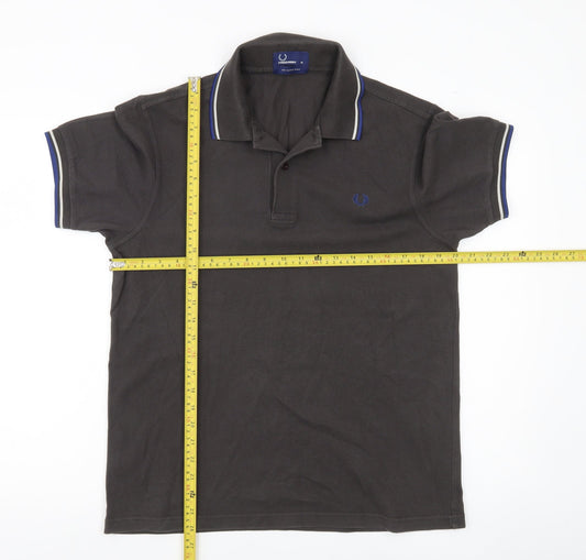 Fred Perry Men's Grey Polo Shirt M Cotton Classic Casual