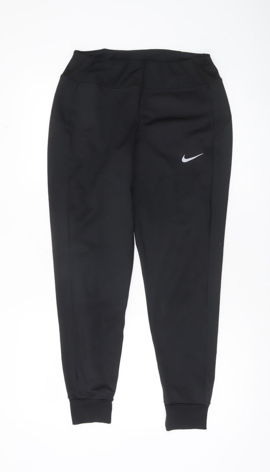 Nike Womens Black Slim Fit Jogger Dri-Fit Activewear Trousers S