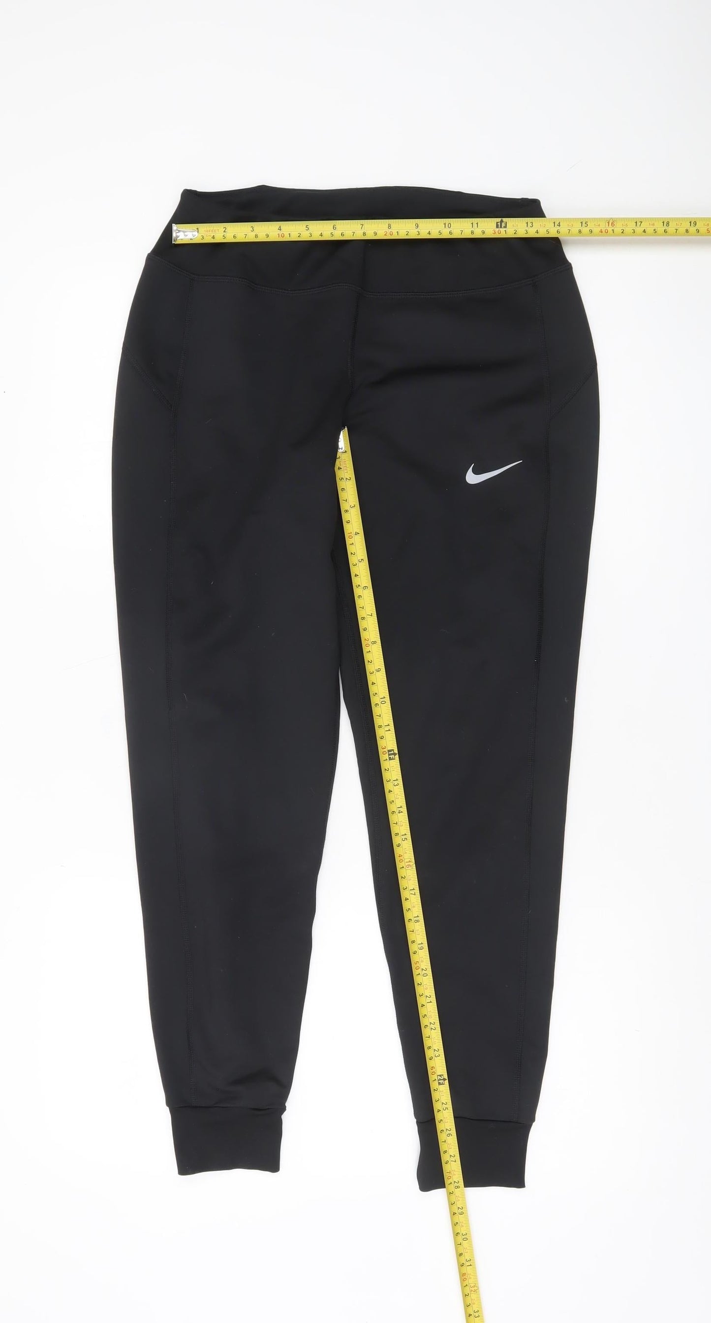 Nike Womens Black Slim Fit Jogger Dri-Fit Activewear Trousers S