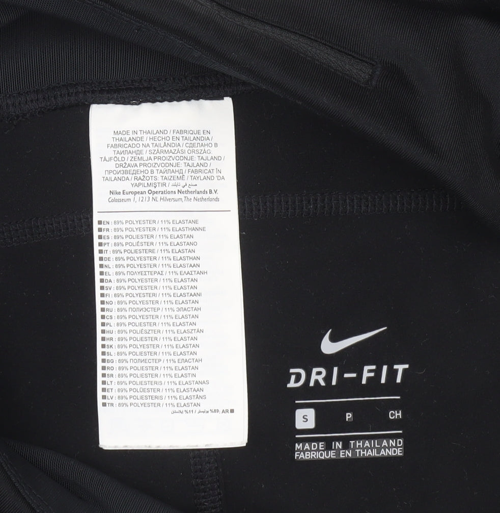 Nike Womens Black Slim Fit Jogger Dri-Fit Activewear Trousers S