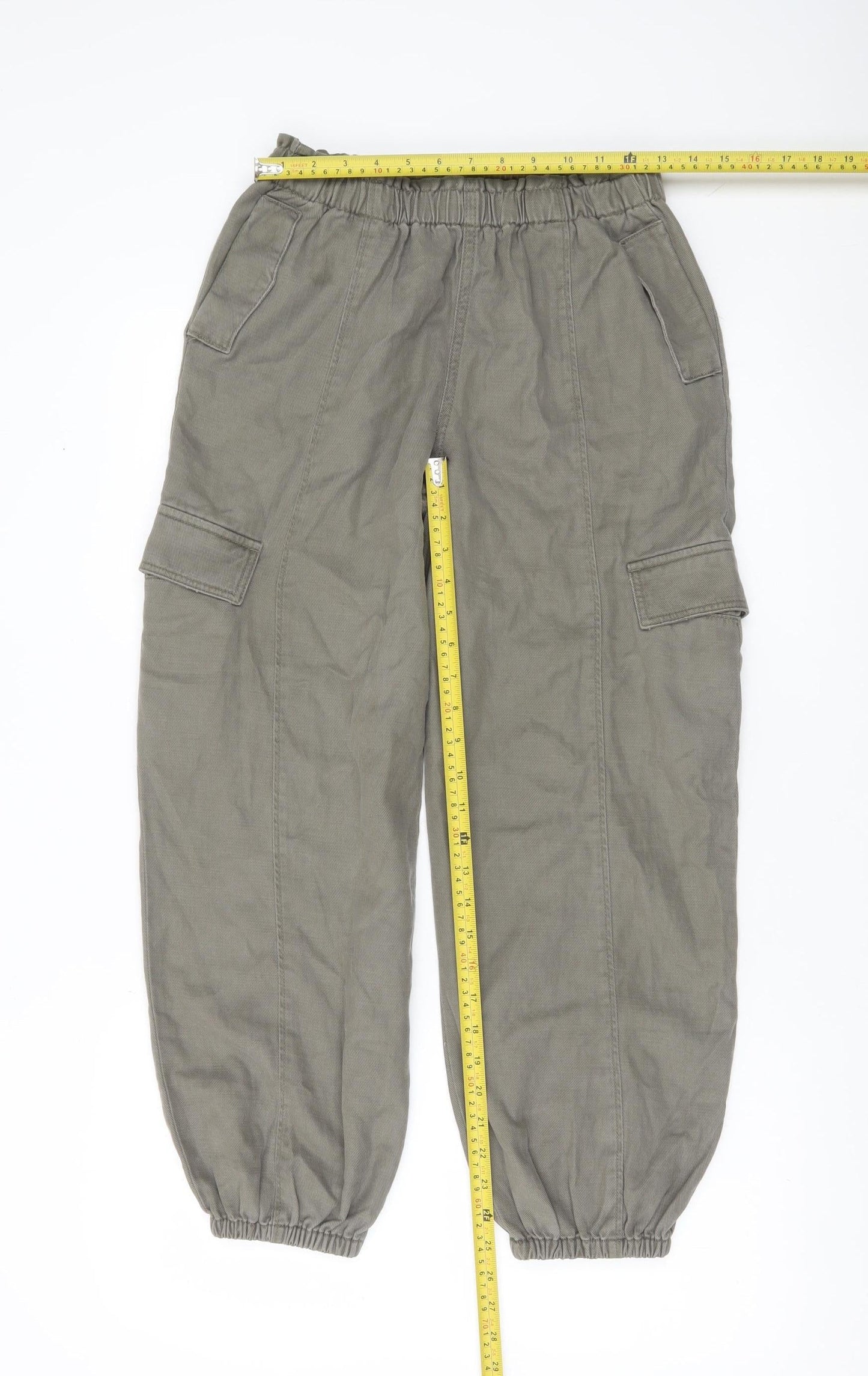 Dunnes Stores Women’s Green Cargo Trousers Size 25in Waist Casual