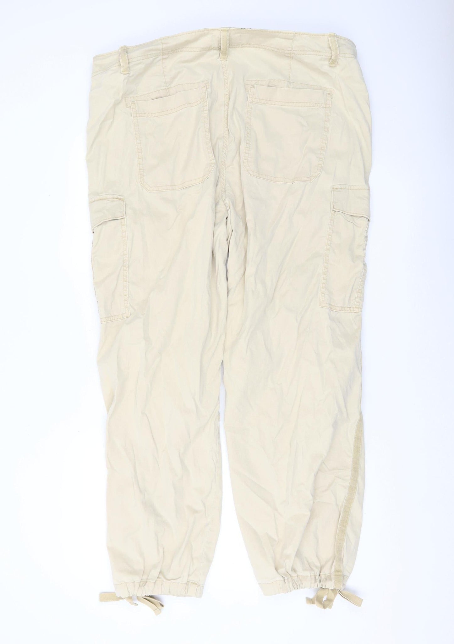 Marks and Spencer Womens Beige Cargo Trousers Size 20 Regular