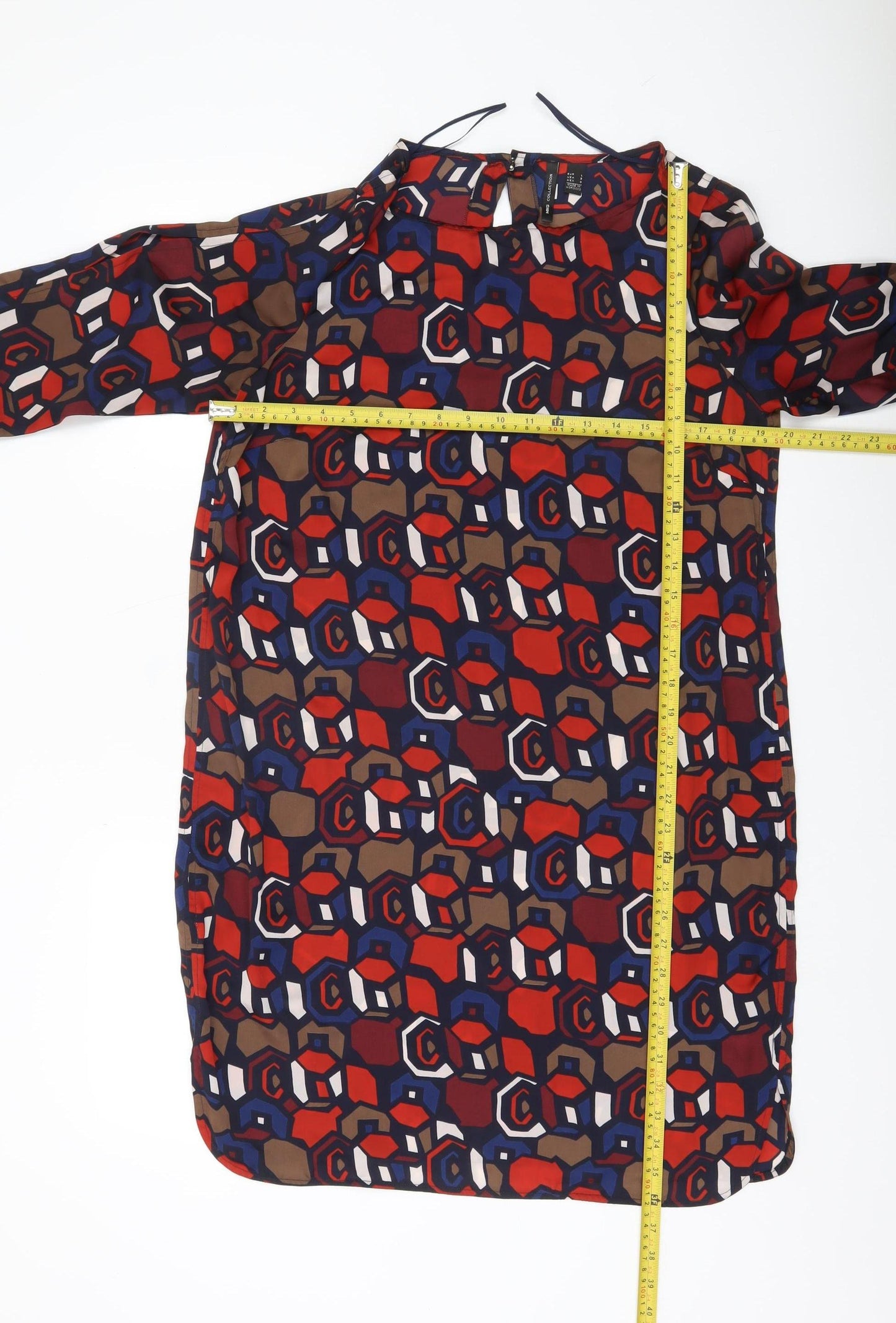 MNG Collection Women’s Multicoloured Geometric Shift Dress Size 12