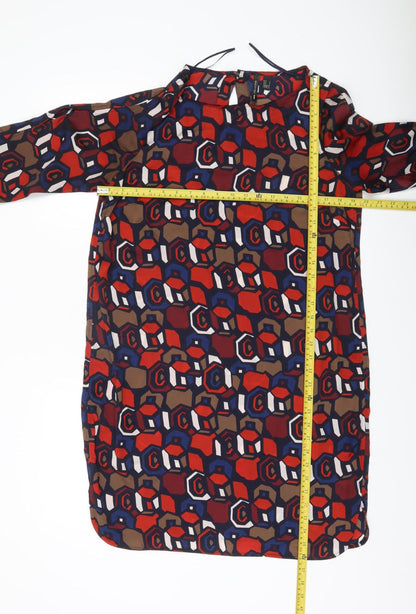 MNG Collection Women’s Multicoloured Geometric Shift Dress Size 12