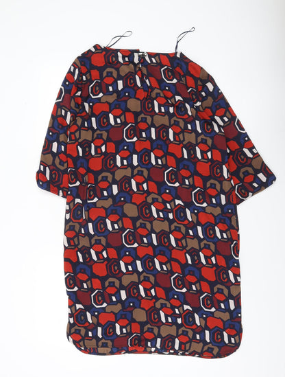 MNG Collection Women’s Multicoloured Geometric Shift Dress Size 12