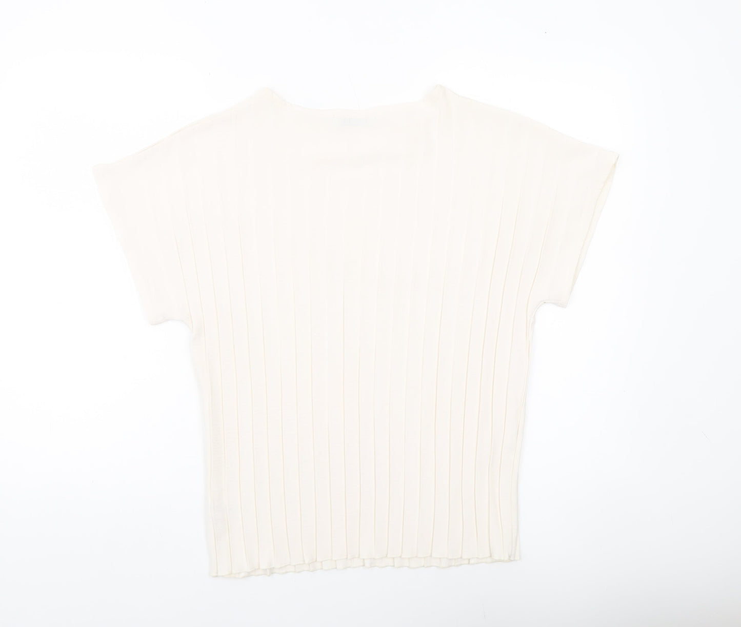 Gallery Womens Ivory XS Boat Neck Short Sleeve Basic Top