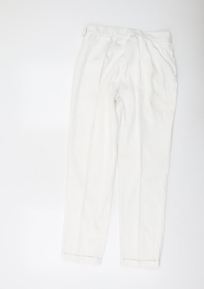 Womens UK Size 4 Ralph Lauren Regular Fit Chino White Trousers