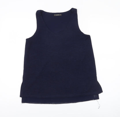 Dunnes Womens Blue V-Neck Sleeveless Tank Top Size S