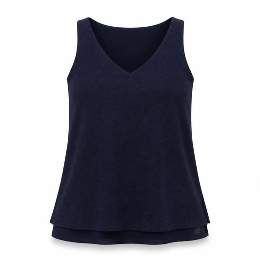 Dunnes Womens Blue V-Neck Sleeveless Tank Top Size S