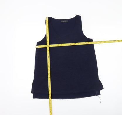 Dunnes Womens Blue V-Neck Sleeveless Tank Top Size S