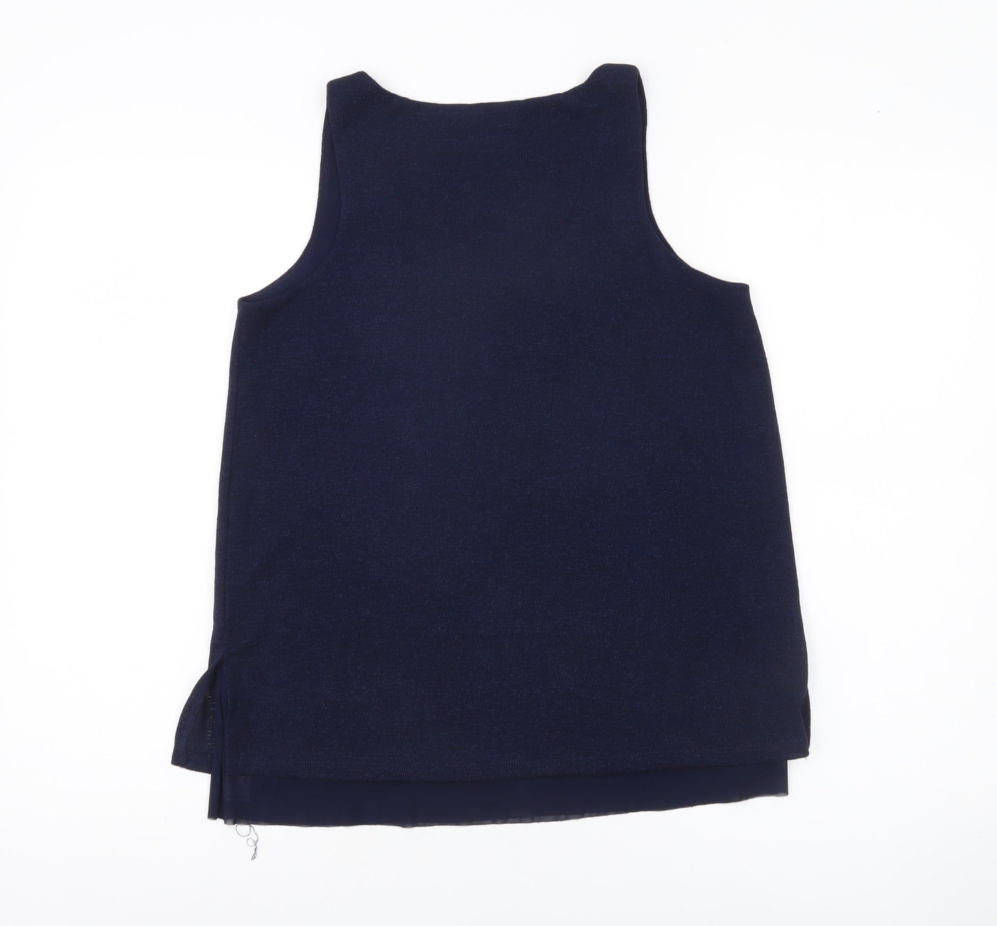 Dunnes Womens Blue V-Neck Sleeveless Tank Top Size S