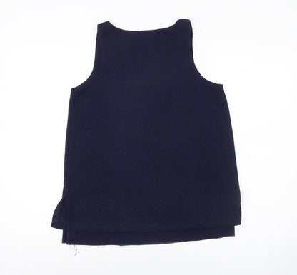 Dunnes Womens Blue V-Neck Sleeveless Tank Top Size S